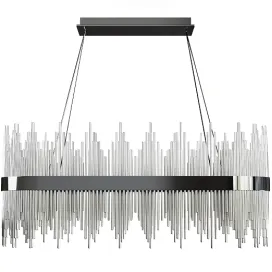 Chrome glass chandelier garda decor